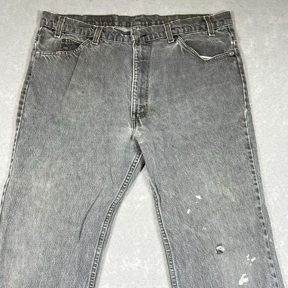 VTG 80’s Levi’s Jeans 517 Bootcut Light Wash Gray Denim Made in USA ACTUAL 38x27 - Picture 4 of 15